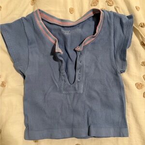 Urban Outfitters Go for Gold Top Blue